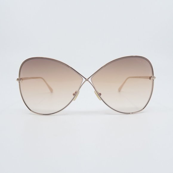 Tom Ford Accessories - Tom Ford TF842 28F New Gold /Brown Gradient NICKIE Aviator Sunglasses with case.